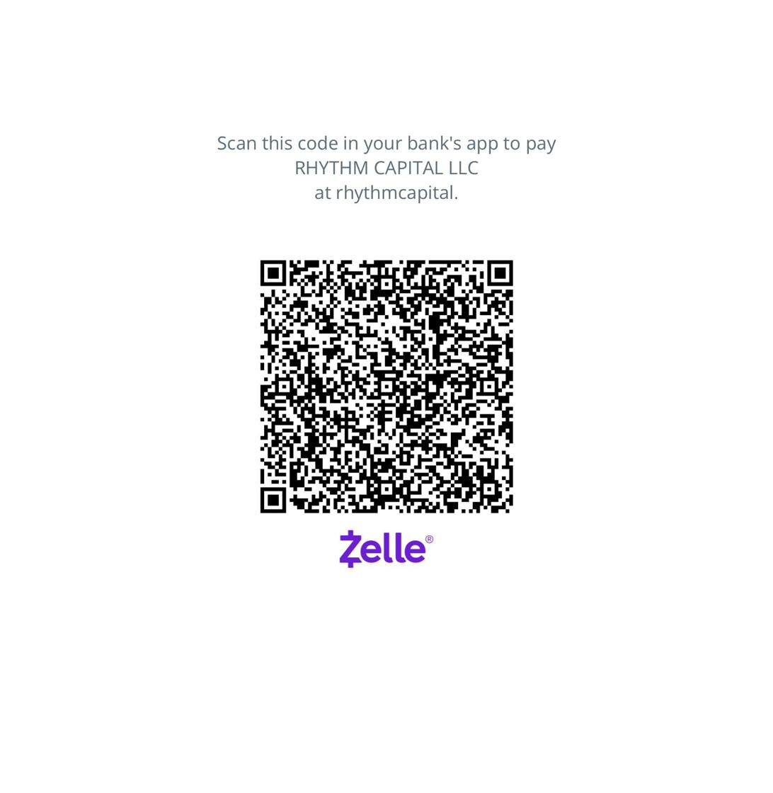 Zelle QR for Rhythm Capital LLC